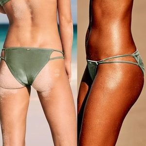 Sagebrush Green strappy string believer bikini NWT